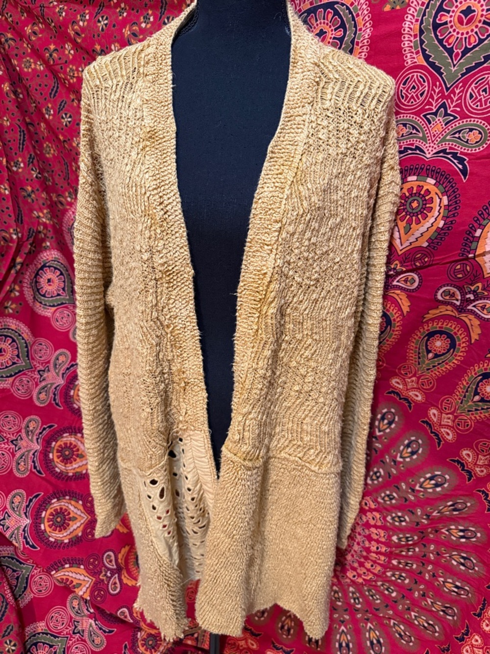 FREE PEOPLE BOHO OPEN-FRONT KNIT CARDIGAN🌸